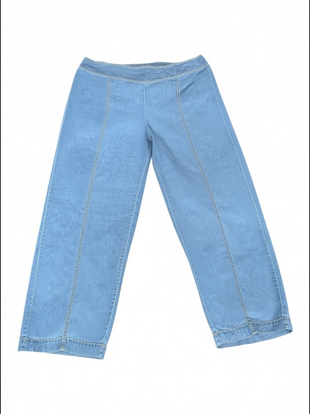 NWOT Coldwater Creek Comfort Waist Tencel Lightweight Seamed Wide Leg Jeans